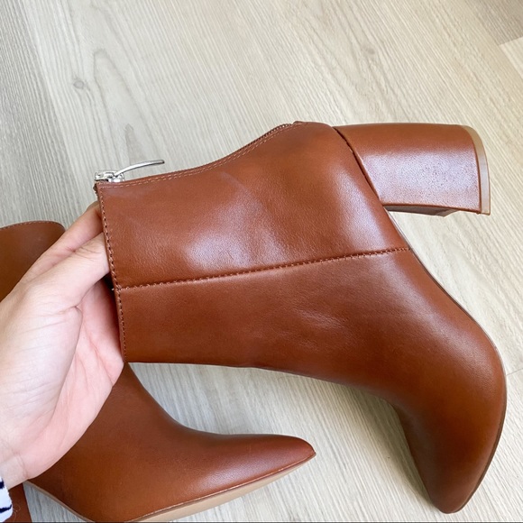 Steve Madden brown leather block heel ankle boots - Picture 5 of 14